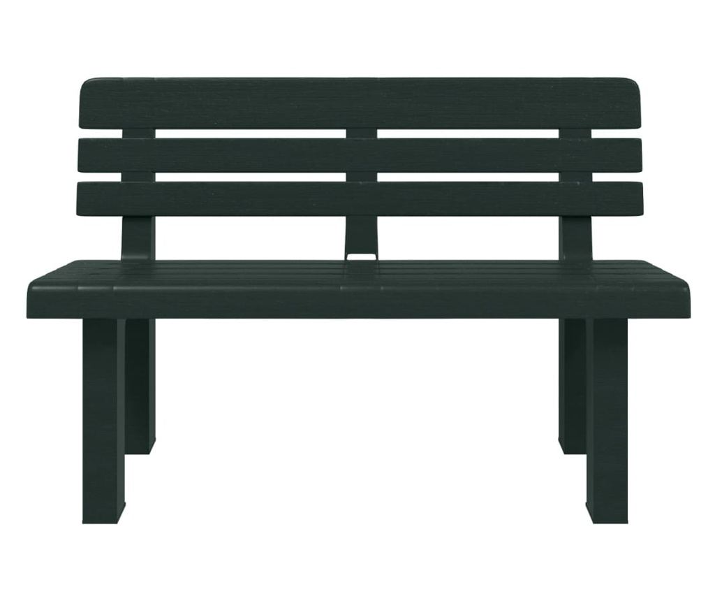 Zahradní lavice zelená 110 x 52 x 71 cm polypropylen - 4