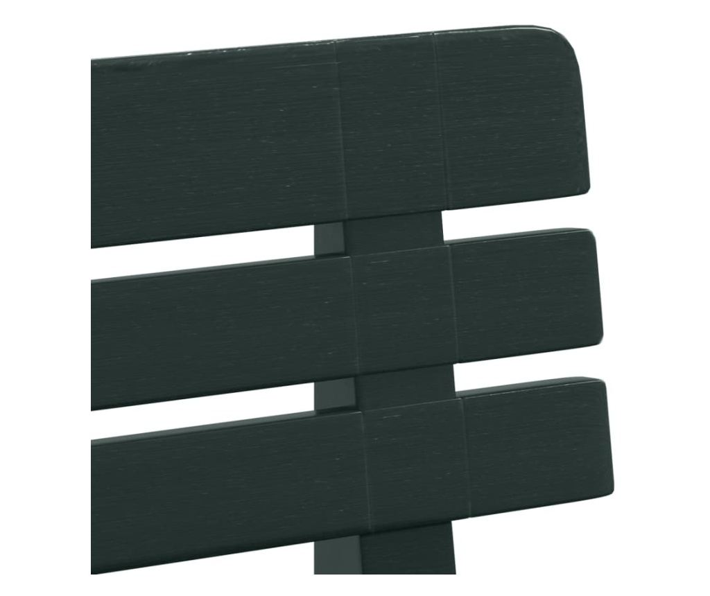 Zahradní lavice zelená 110 x 52 x 71 cm polypropylen - 7