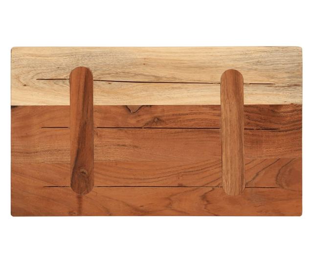 tömör akácfa téglalap alakú asztallap 50x20x3,8 cm