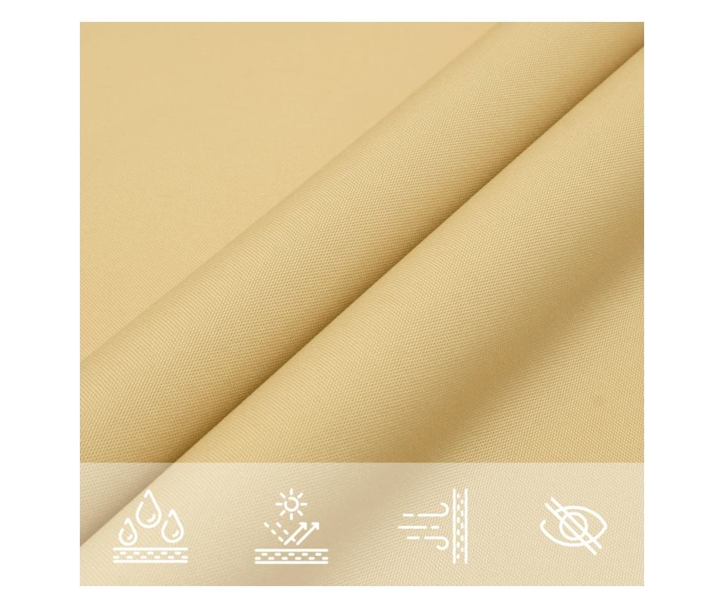 Stínicí plachta písková 4,5x3,5 m 100% polyester oxford - 8