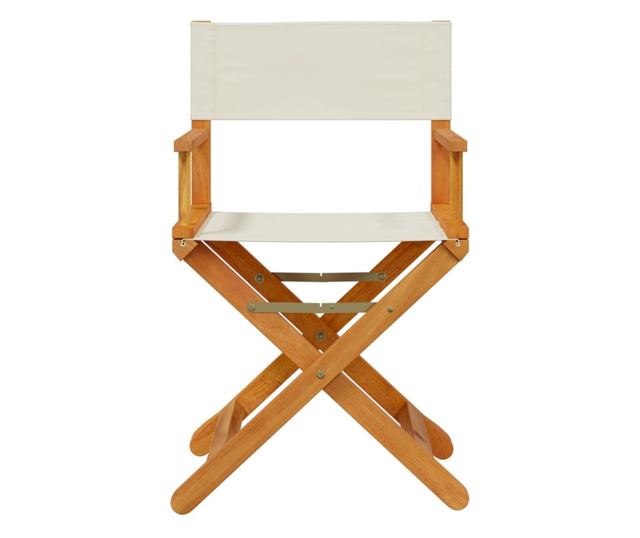 2 db krémfehér szövet összecsukható kerti szék