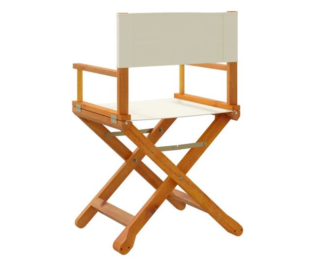 2 db krémfehér szövet összecsukható kerti szék