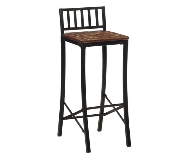 Barski stoli, 4 kosi, masiven predelan les