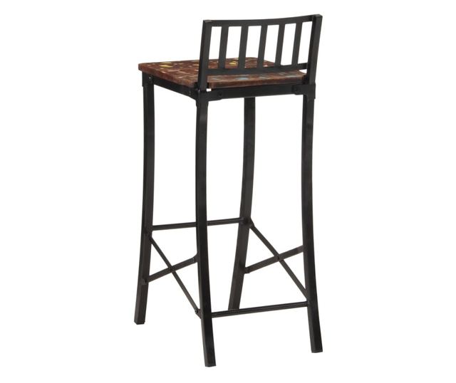 Barski stoli, 4 kosi, masiven predelan les