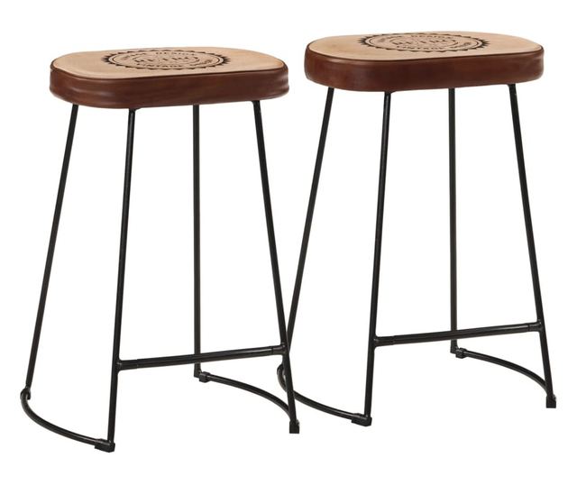 Barski stoli, 2 kosa, temno rjavi, 41x29x62 cm