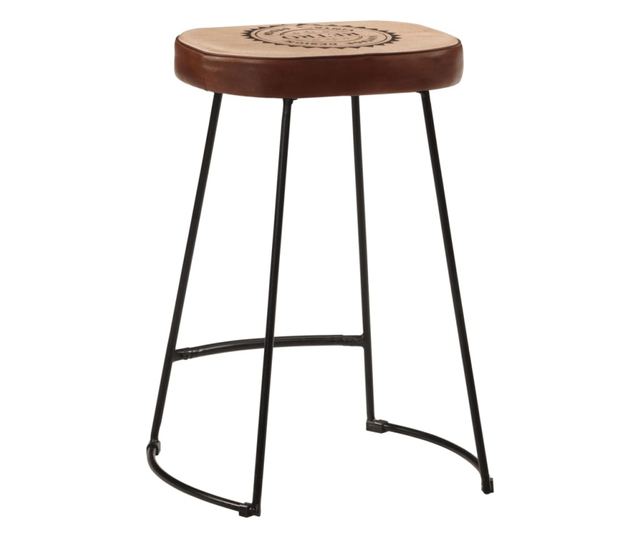 Barski stoli, 2 kosa, temno rjavi, 41x29x62 cm