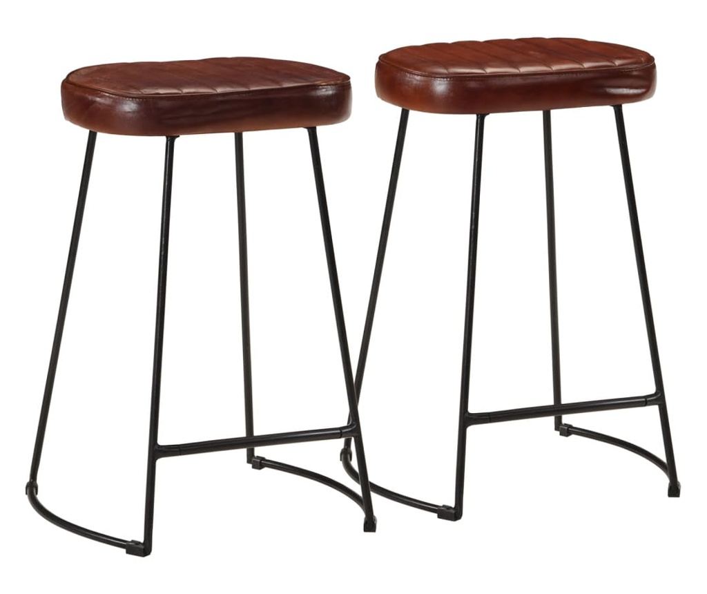 Barski stoli, 2 kosa, temno rjavi, 41x29x62 cm - 2