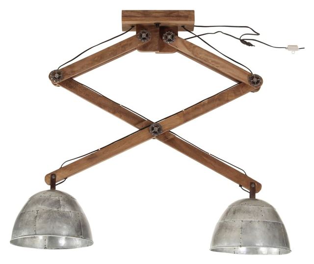 vintage ezüst mennyezeti lámpa 25 W 29 x 18 x 85 cm E27