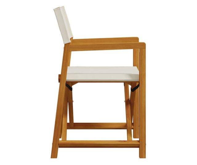 2 db krémfehér szövet összecsukható kerti szék