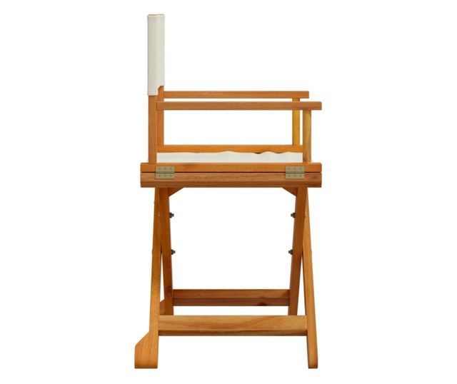 2 db krémfehér szövet összecsukható kerti szék