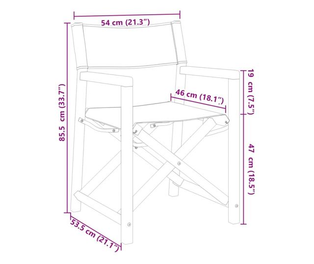 2 db krémfehér szövet összecsukható kerti szék