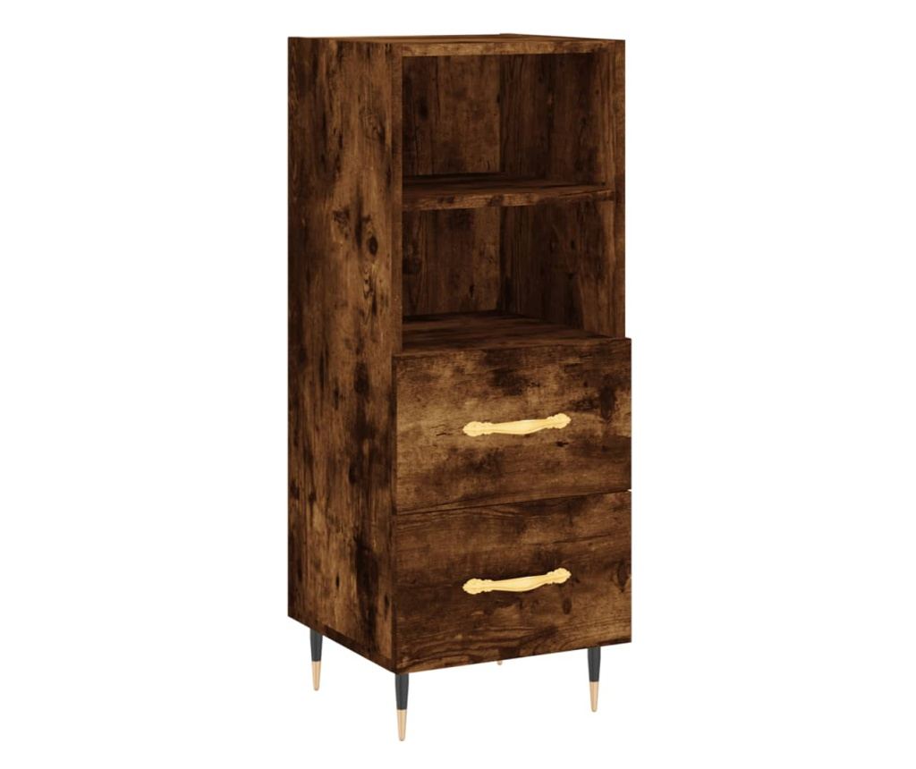 Visoka ormar, dimljeni hrast, 34,5x34x180 cm, obrađeno drvo - 5