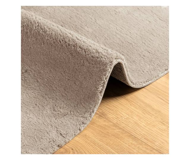 HUARTE homokszínű rövid szálú puha és mosható szőnyeg 100x200cm