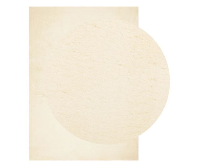 HUARTE krémszínű rövid szálú puha és mosható szőnyeg 160x230 cm