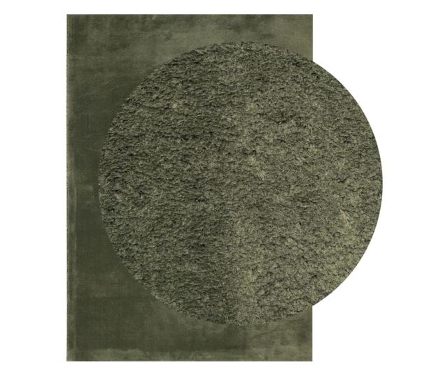 HUARTE erdőzöld rövid szálú puha és mosható szőnyeg 120x170 cm