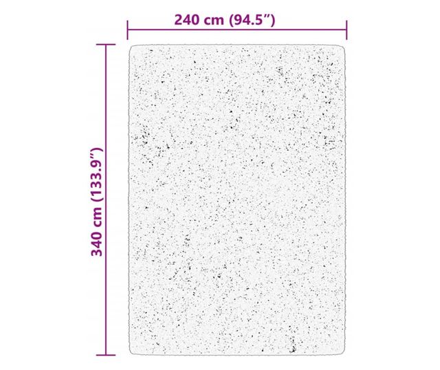 HUARTE szürke rövid szálú puha és mosható szőnyeg 240 x 340 cm