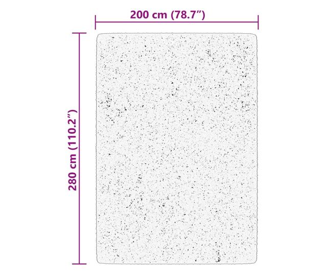 HUARTE fekete rövid szálú puha és mosható szőnyeg 200 x 280 cm