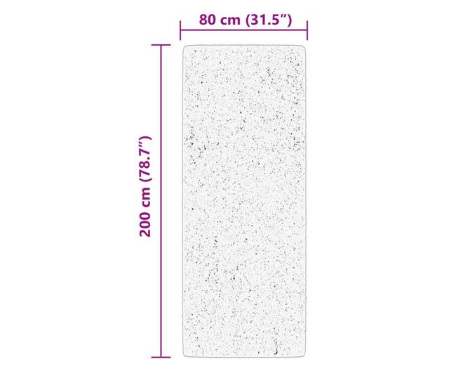 HUARTE bézs rövid szálú puha és mosható szőnyeg 80 x 200 cm