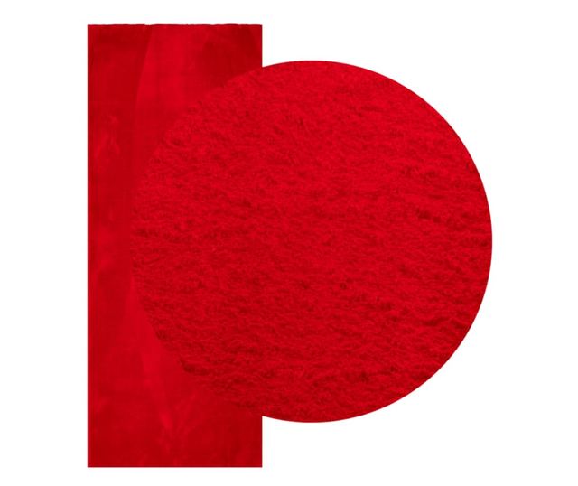 HUARTE piros rövid szálú puha és mosható szőnyeg 80 x 200 cm