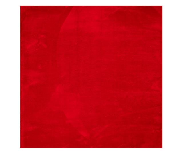 HUARTE piros rövid szálú puha és mosható szőnyeg 160 x 160 cm