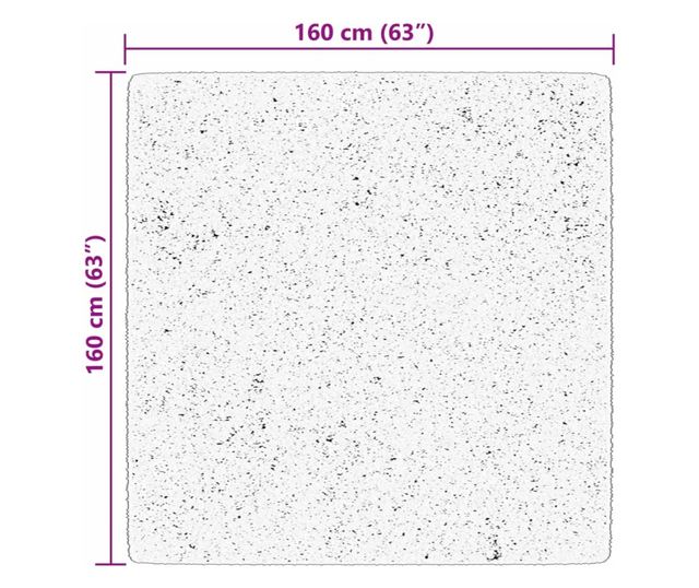 HUARTE piros rövid szálú puha és mosható szőnyeg 160 x 160 cm