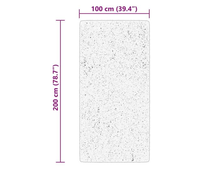 HUARTE púderszínű rövid szálú puha és mosható szőnyeg 100x200cm