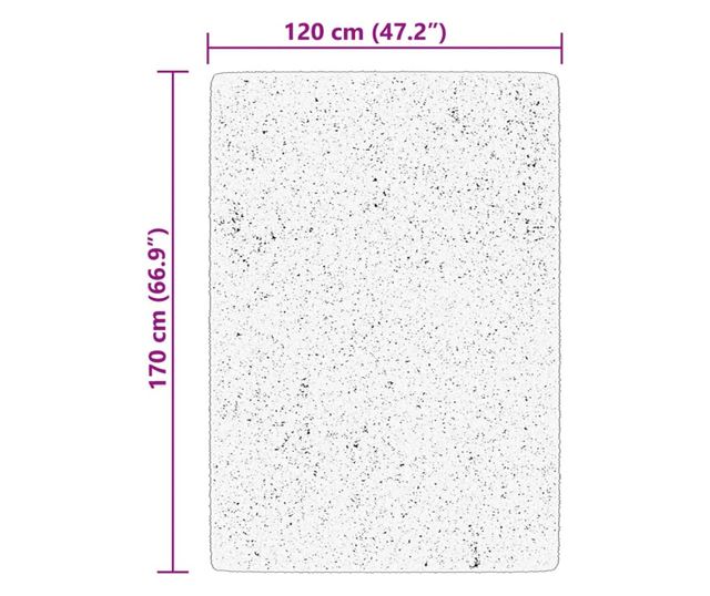 HUARTE púderszínű rövid szálú puha és mosható szőnyeg 120x170cm