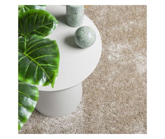 ISTAN bézs hosszú szálú fényes szőnyeg 160 x 230 cm