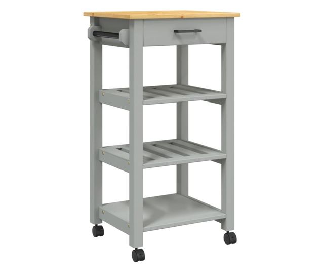 MONZA tömör fenyőfa konyhai kocsi 48 x 40 x 90 cm