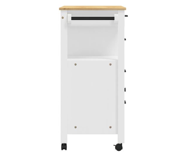 MONZA tömör fenyőfa konyhai kocsi 84 x 40 x 90 cm