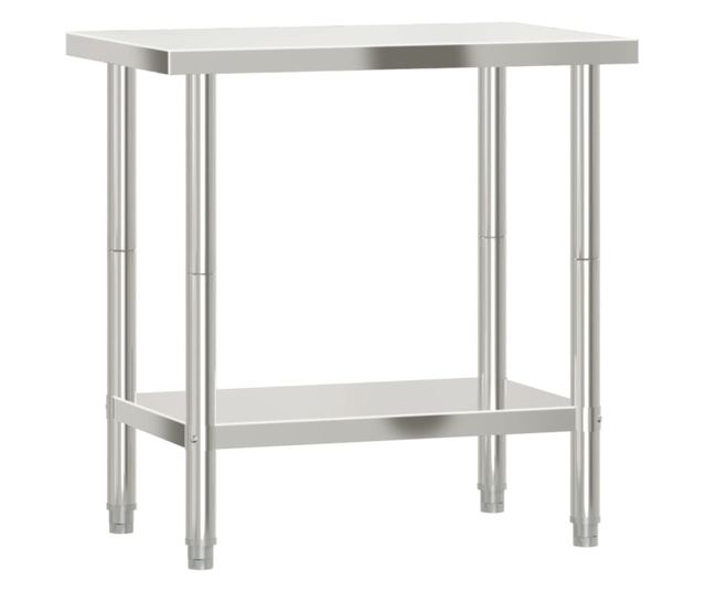 rozsdamentes acél konyhai munkaasztal 82,5 x 55 x 85 cm