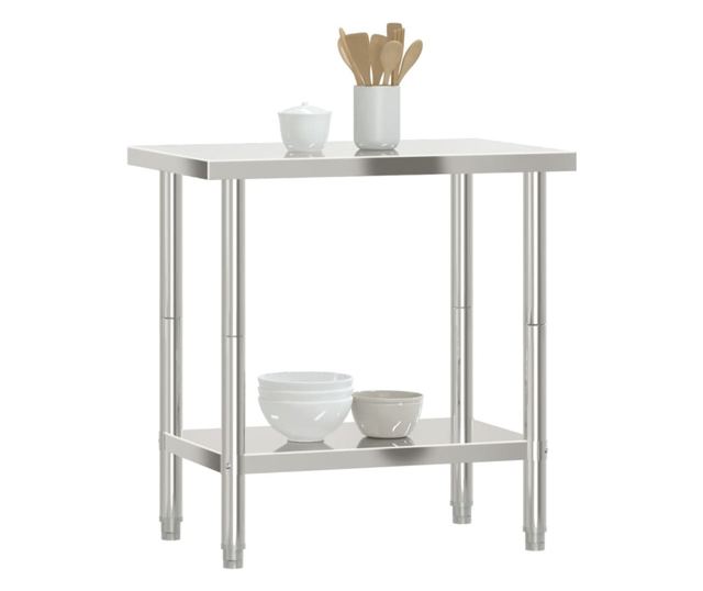 rozsdamentes acél konyhai munkaasztal 82,5 x 55 x 85 cm