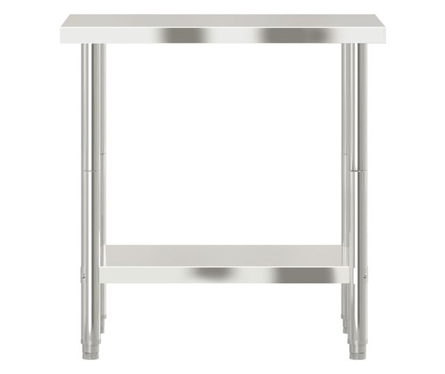 rozsdamentes acél konyhai munkaasztal 82,5 x 55 x 85 cm