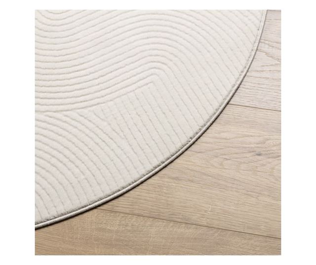 IZA krémszínű rövid szálú skandináv stílusú szőnyeg Ø 160 cm