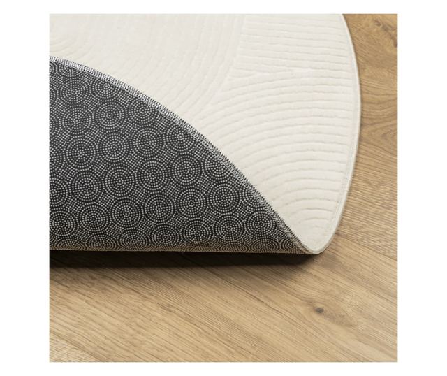 IZA krémszínű rövid szálú skandináv stílusú szőnyeg Ø 160 cm