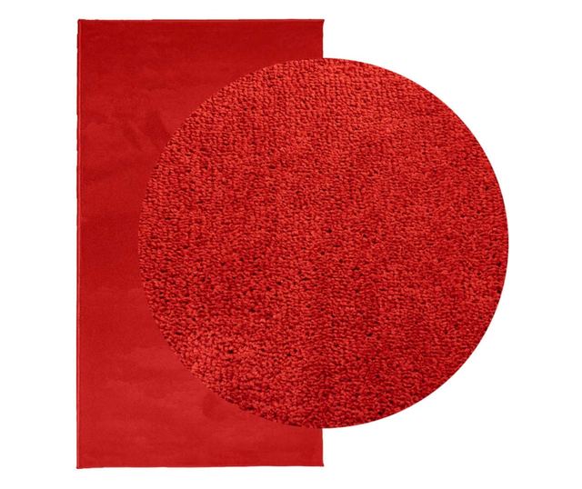 OVIEDO piros rövid szálú szőnyeg 60 x 110 cm
