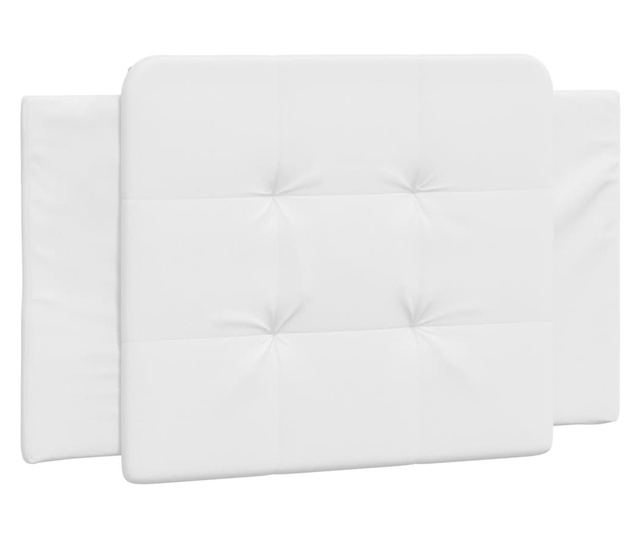 Легло с матрак, бяло, 90x200 см, изкуствена кожа