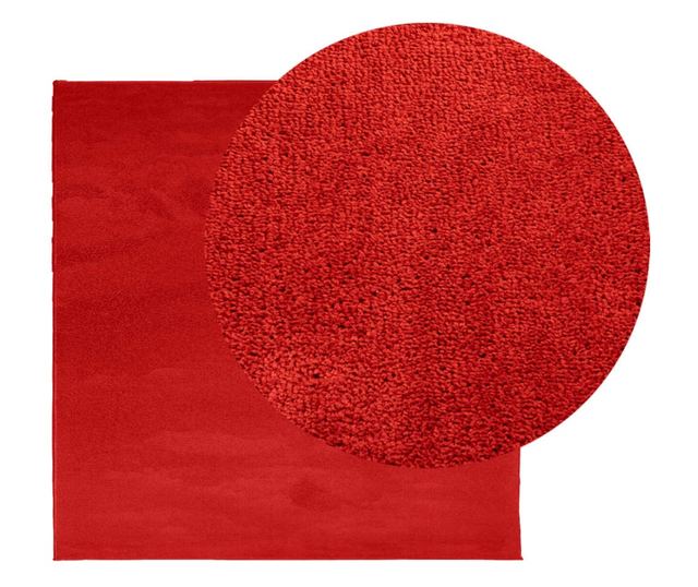 OVIEDO piros rövid szálú szőnyeg 240 x 240 cm