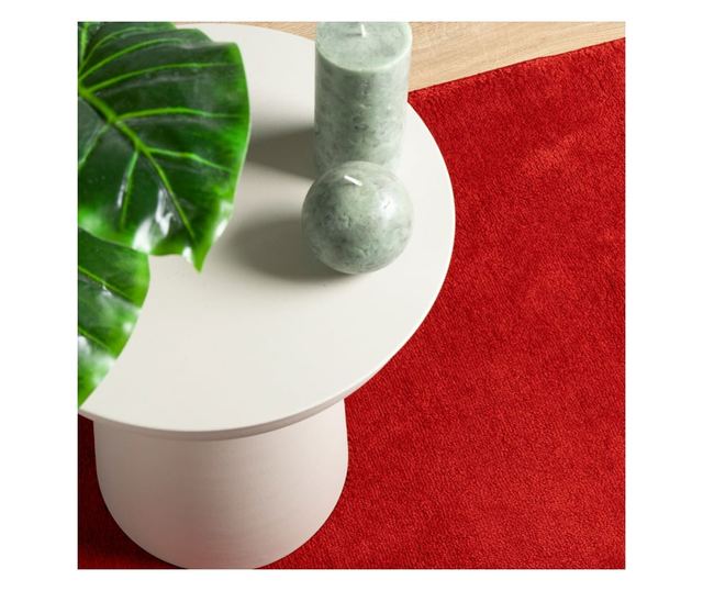 OVIEDO piros rövid szálú szőnyeg 240 x 240 cm