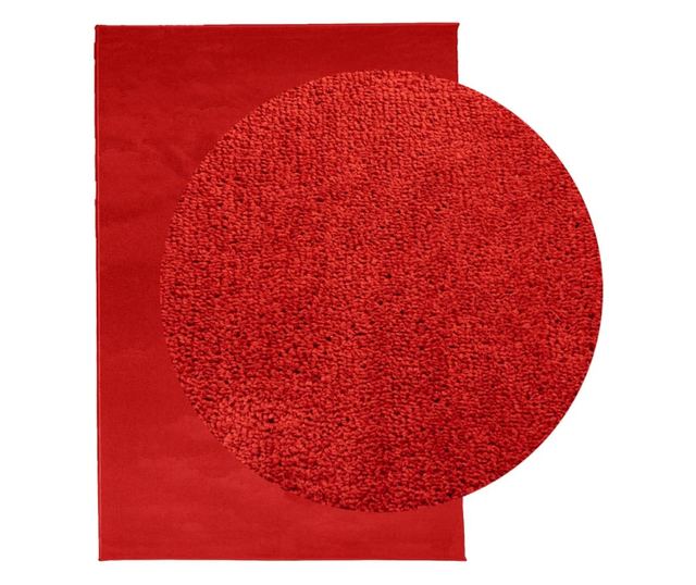 OVIEDO piros rövid szálú szőnyeg 140 x 200 cm