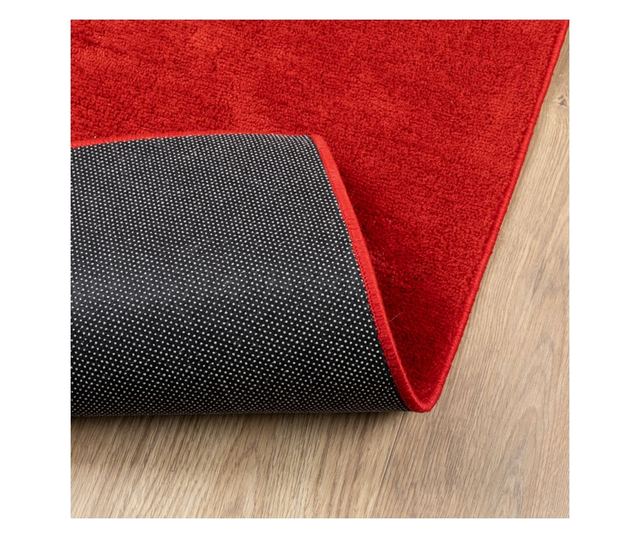 OVIEDO piros rövid szálú szőnyeg 140 x 200 cm