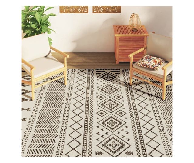 többszínű bel/kültéri csúszásgátló rövidszálú szőnyeg 190x300cm