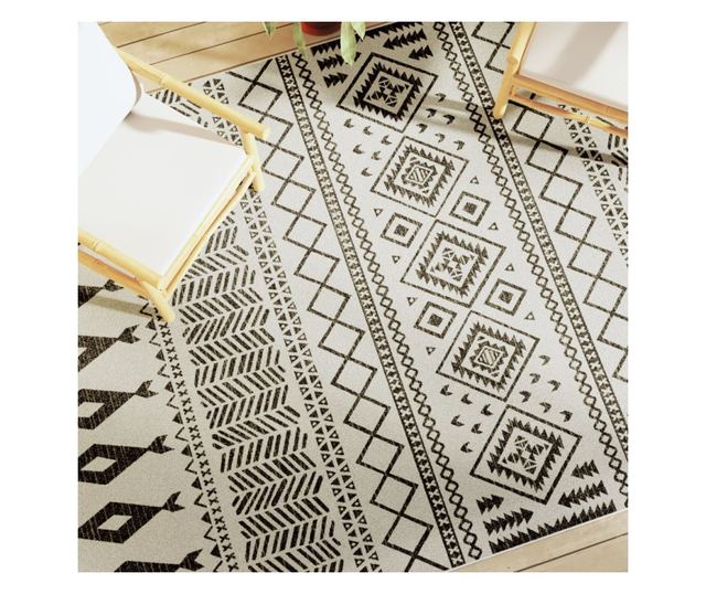 többszínű bel/kültéri csúszásgátló rövidszálú szőnyeg 190x300cm