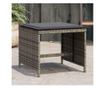 4 db szürke polyrattan kerti szék párnával 40 x 40 x 35 cm