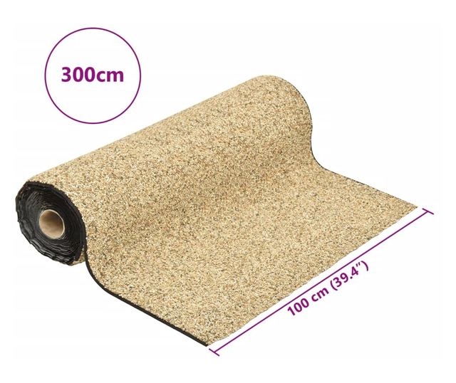 természetes homok színű kőzúzalékos tófólia 300 x 100 cm