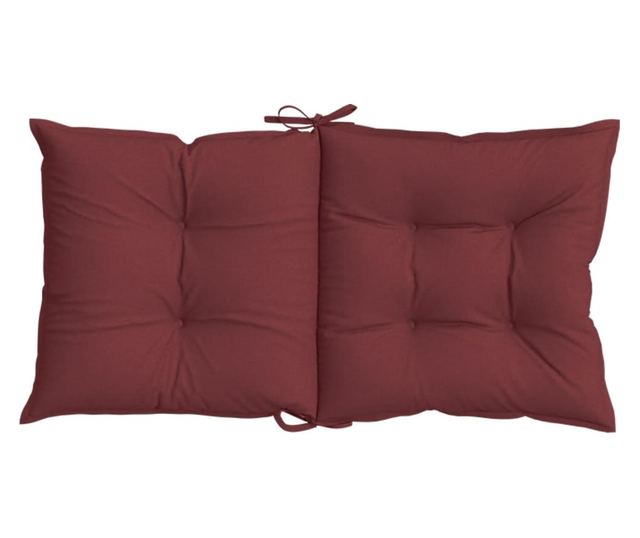 2 db melange bordó szövet háttámlás székpárna 100x50x7 cm