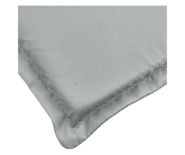 2 db melange világosszürke szövet kerti padpárna 200 x 50 x 7cm