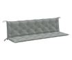 2 db melange világosszürke szövet kerti padpárna 200 x 50 x 7cm