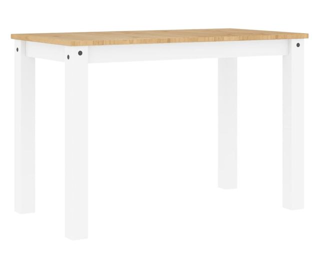 Panama fehér tömör fenyőfa ebédlőasztal 117 x 60 x 75 cm