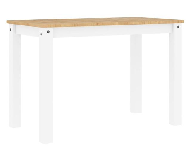 Panama fehér tömör fenyőfa ebédlőasztal 117 x 60 x 75 cm